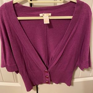 Tulle crop cardigan